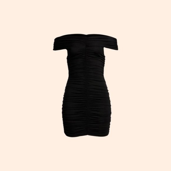 REFORMATION Sabine Ruched Off Shoulder Dress - Picture 5 of 5